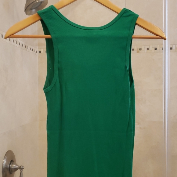 Green Ribbed Tank Top - Picture 5 of 5